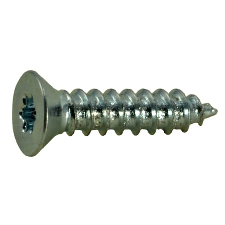 Midwest Fastener Sheet Metal Screw, #4 x 1/2 in, Zinc Plated Steel Flat Head Torx Drive, 45 PK 37005